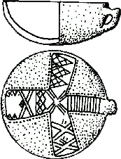 ciotola in ceramica incisa in stile appenninico